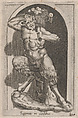 Satyr (Satyrus in caedibus), from "Speculum Romanae Magnificentiae", Anonymous, Engraving