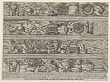 Sacrificial Instruments Based on Ancient Relief Sculpture, from "Speculum Romanae Magnificentiae", Attributed to Nicolas Beatrizet (French, Lunéville 1515–ca. 1566 Rome (?)), Engraving