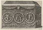 Decorated Sarcophagus with Arabesques, from "Speculum Romanae Magnificentiae", Giovanni Ambrogio Brambilla  Italian, Engraving and etching