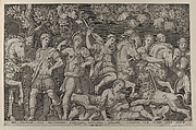 The Lion Hunt, from "Speculum Romanae Magnificentiae", Marcantonio Raimondi Italian, Engraving