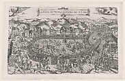 Carnival games held in the Mount Testaccio in Rome, from "Speculum Romanae Magnificentiae", Monogrammist ITF  Italian (?), Engraving