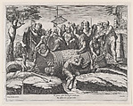 Attilius Regulus in a Barrel, from "Speculum Romanae Magnificentiae", Diana Scultori  Italian, Engraving
