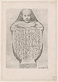 Face of an Egyptian canopic vase, from "Speculum Romanae Magnificentiae", Etienne DuPérac French, Etching