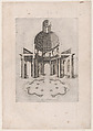 Interior and ground plan of an octagonal temple, from "Speculum Romanae Magnificentiae", Anonymous, Etching