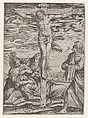 The Crucifixion, Agostino Carracci  Italian, Engraving