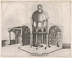 Interior of the Lateran, from "Speculum Romanae Magnificentiae", Nicolas Beatrizet French, Engraving