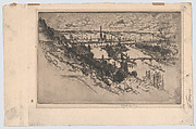 Rouen, from Bon Secours, Joseph Pennell  American, Etching and drypoint