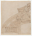 Studies for the trompe-l’oeil decorations of Palazzo Ducale (Palazzo Pitti), Florence, Agostino (Stanzani) Mitelli (Italian, Battidizzo (Bologna) 1609–1660 Madrid), Pen and brown ink over black chalk, some with watercolor