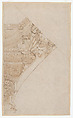 Studies for the trompe-l’oeil decorations of Palazzo Ducale (Palazzo Pitti), Florence, Agostino (Stanzani) Mitelli (Italian, Battidizzo (Bologna) 1609–1660 Madrid), Pen and brown ink over black chalk, some with watercolor