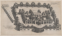 The Baths of Diocletian, from "Speculum Romanae Magnificentiae", Giovanni Ambrogio Brambilla Italian, Etching