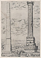 Column of Antoninus and a Roman Obelisk, from "Speculum Romanae Magnificentiae", Anonymous, Italian, 16th century  Italian, Engraving