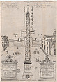 The Egyptian Obelisk of Augustus, from "Speculum Romanae Magnificentiae", Anonymous, Engraving and etching