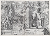 Statues of the Dioscuri at the Quirinal, Rome, Anonymous, Engraving