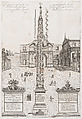 The Egyptian Obelisk of Augustus, from "Speculum Romanae Magnificentiae", Anonymous, Engraving and etching