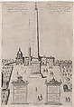 The Egyptian Obelisk of Augustus, from "Speculum Romanae Magnificentiae", Anonymous, Etching and engraving