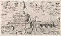 Castello Sant' Angelo, from "Speculum Romanae Magnificentiae", Anonymous, Engraving