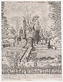 The Girandola at the Castel Sant'Angelo, Rome, from "Speculum Romanae Magnificentiae", Giovanni Ambrogio Brambilla Italian, Etching