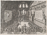Vatican Reception of the Duke of Tuscany, from "Speculum Romanae Magnificentiae", Etienne DuPérac  French, Etching and engraving