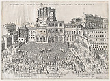 Papal Benediction, from "Speculum Romanae Magnificentiae", Giovanni Ambrogio Brambilla Italian, Engraving and etching