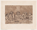 A Rotation Office, Thomas Rowlandson  British, Etching and aquatint; printed in brown ink