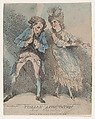 Italian Affectation, Real Characters, Thomas Rowlandson British, Hand-colored etching