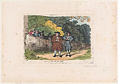 Scene in a Farce called The Quaker, Thomas Rowlandson British, Hand-colored etching