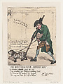 The Westminster Mendicant, Thomas Rowlandson British, Hand-colored etching