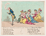 La politesse Françoise, or the English ladies petition to His Excellency the Mushroom Ambassador, Thomas Rowlandson  British, Etching