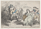 Secret Influence Directing The New P-l-t [Parliament], Thomas Rowlandson  British, Etching with touches of hand-coloring