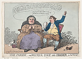 The Parody, or Mother Cole and Loader, Thomas Rowlandson  British, Hand-colored etching