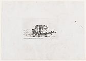 A Postchaise, from The Rhedarium, or, A New Book of Horses and Carriages, Thomas Rowlandson  British, Etching and stipple