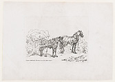 Country Cart Horses, from The Rhedarium, or, A New Book of Horses and Carriages, Thomas Rowlandson  British, Etching and stipple
