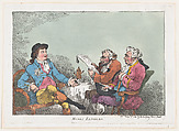 Money Lenders, Thomas Rowlandson  British, Hand-colored etching