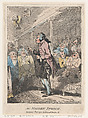 The Maiden Speech, Thomas Rowlandson British, Hand-colored etching