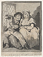 Courtship in Low Life, Samuel Alken British, Hand-colored etching and aquatint