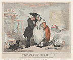 The Man of Feeling, Thomas Rowlandson British, Hand-colored etching