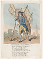 Aerostation out at Elbows, or The Itinerant Aeronaut, Thomas Rowlandson  British, Etching