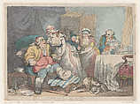 Comfort in the Gout, Thomas Rowlandson British, Hand-colored etching
