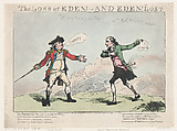 The Loss of Eden - and Eden, Lost., Thomas Rowlandson British, Hand-colored etching