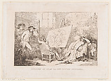Intrusion on Study or The Painter Disturbed, Thomas Rowlandson  British, Etching