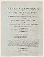 Frontispiece, from Peter's Prophecy, or The President and Poet, by Peter Pindar, Esq., George Kearsley  British, Letterpress