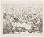 Sir Joseph Banks about to Eat an Alligator (‘The Fish Supper’), Thomas Rowlandson British, Etching