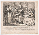 Veronica, a Breakfast Conversation (Picturesque Beauties of Boswell, Part the First), Thomas Rowlandson  British, Etching