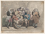 Amputation, Thomas Rowlandson British, Hand-colored etching