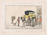 Post Boys and Post Horses at the White Hart Inn, Thomas Rowlandson  British, Hand-colored etching and aquatint