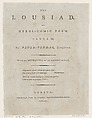 The Lousiad by Peter Pindar, Frontispiece, Thomas Rowlandson  British, Letterpress