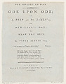 Title Page, from Ode Upon Ode by Peter Pindar, George Kearsley  British, Letterpress