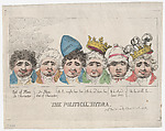 The Political Hydra, Thomas Rowlandson British, Hand-colored etching