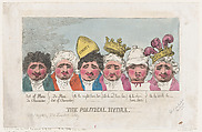 The Politcal Hydra, Thomas Rowlandson  British, Hand-colored etching