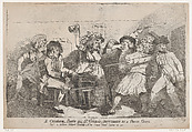 A Cribbage Party in St. Giles's Disturbed By A Press Gang, Thomas Rowlandson  British, Etching
